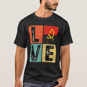 Vintage Re-I-Liebe Angola-Flagge für angolanischen T-Shirt