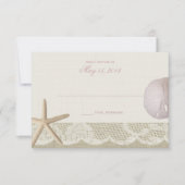 Vintage Reaktion auf Elfenbein RSVP Karte (Vorderseite)