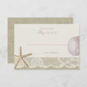 Vintage Reaktion auf Elfenbein RSVP Karte (Vorne/Hinten)