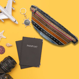 Vintage realistische Shammy Leather Jeans Stripes Bauchtasche