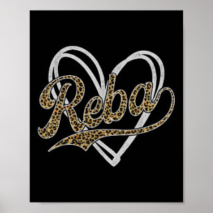 Vintage Reba Name Retro-Stil 70er 80er Erster Für Poster