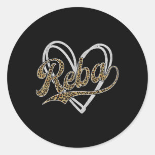 Vintage Reba Name Retro-Stil 70er 80er Erster Für Runder Aufkleber
