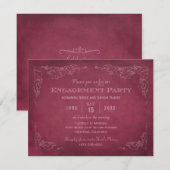 Vintage Rebberger Burgund Weinfeldgruppe Einladung (Vorne/Hinten)