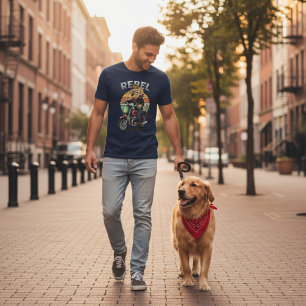 Vintage-Rebell-Biker-Hund-T-Shirt T-Shirt