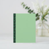 Vintage Reben dunkelgrün Postkarte (Stehend Vorderseite)