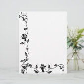 Vintage Reben Personalisierte Letterhead (Stehend Vorderseite)