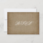 Vintage Reben Rustikale Hochzeitskarten RSVP Karte (Rückseite)