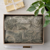 Vintage Rechnung und Rose Shabby Chic Seidenpapier (Geschenk)
