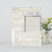 Vintage Recipiebinder-Beilage (Stehend Vorderseite)