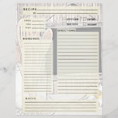 Vintage Recipiebinder-Beilage (Vorderseite)