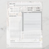 Vintage Recipiebinder-Beilage (Rückseite)