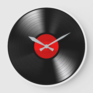 Vintage Record Wall Clock Große Wanduhr