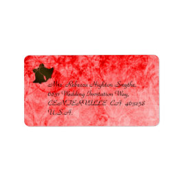 Vintage Red Address Labels Adressaufkleber