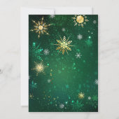 Vintage Red and Green Christmas Party Einladung (Rückseite)