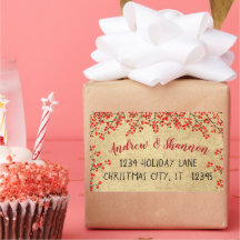 Vintage Red Berry Winter Grüntöne