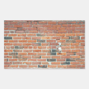 Vintage Red Brick Wall Textur Rechteckiger Aufkleber