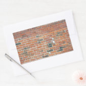 Vintage Red Brick Wall Textur Rechteckiger Aufkleber (Umschlag)