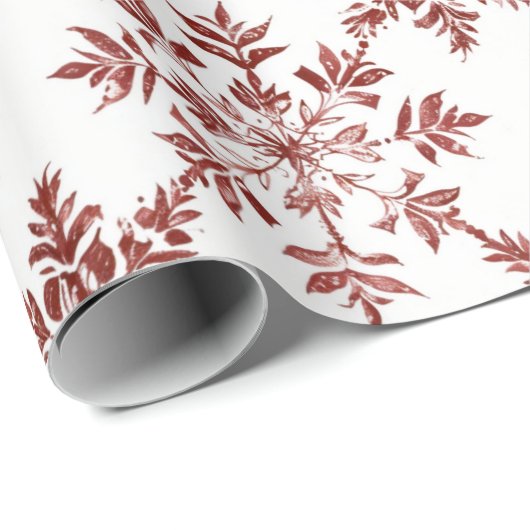 Vintage Red Christmas Geschenkpapier (Rolleneckpunkt)