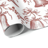 Vintage Red Christmas Geschenkpapier (Rolleneckpunkt)