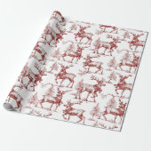 Vintage Red Christmas Geschenkpapier (Ungerollt)
