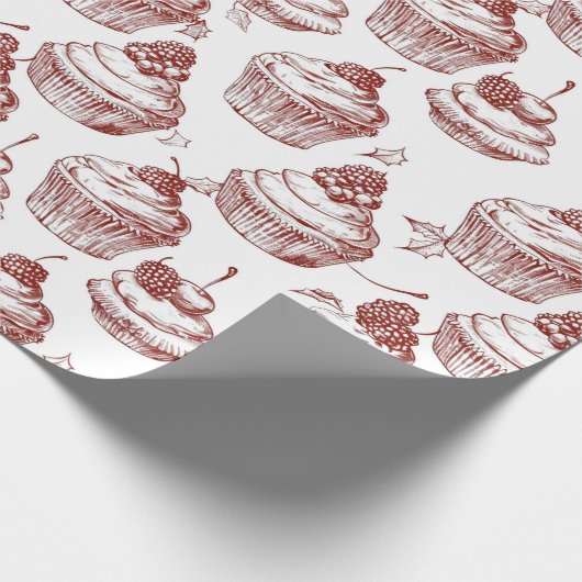 Vintage Red Christmas Geschenkpapier (Ecke)