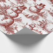 Vintage Red Christmas Geschenkpapier (Ecke)
