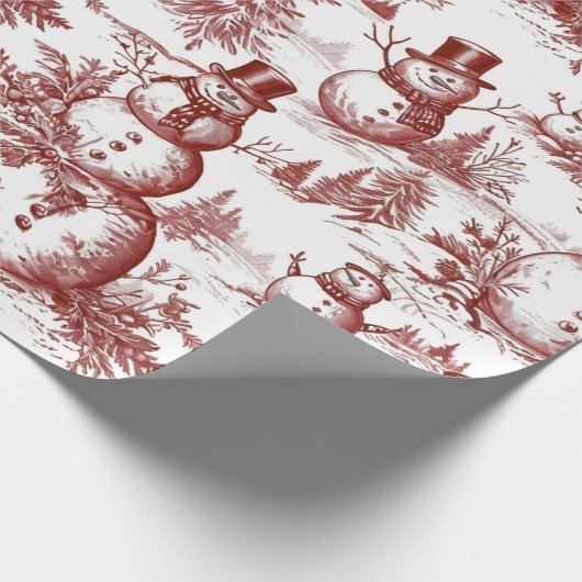 Vintage Red Christmas Geschenkpapier (Ecke)