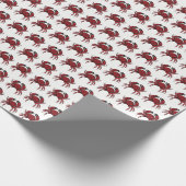 Vintage Red Crab #2 Zeichnend Geschenkpapier (Ecke)