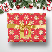 Vintage Red Gingerbread Star Weihnachtskekse Geschenkpapier