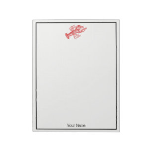 Vintage Red Lobster #1 Zeichnung Notizblock