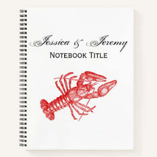 Vintage Red Lobster #1 Zeichnung Notizblock