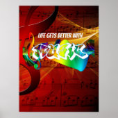 Vintage Red  Musical Teacher Poster (Vorne)