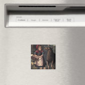 Vintage Red Riding Hood trifft den Wolf Magnet (In Situ (Geschirrspüler))