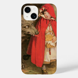 Vintage Red Riding Hood und Big Bad Wolf Case-Mate iPhone Hülle