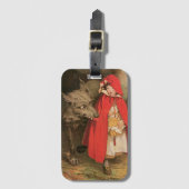 Vintage Red Riding Hood und Big Bad Wolf Gepäckanhänger (Vorderseite Vertikal)