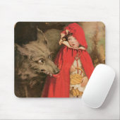 Vintage Red Riding Hood und Big Bad Wolf Mousepad (Mit Mouse)