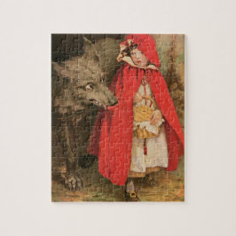 Vintage Red Riding Hood und Big Bad Wolf Puzzle
