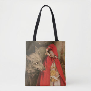 Vintage Red Riding Hood und Big Bad Wolf Tasche