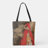 Vintage Red Riding Hood und Big Bad Wolf Tasche (Rückseite)