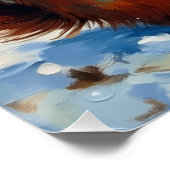 Vintage Red Squirrel Pine Tree Christmas Poster (Ecke)