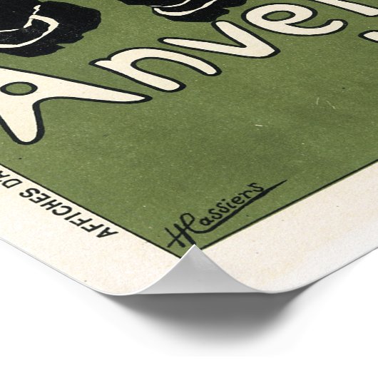 Vintage Red Star Line-Fahrt Poster (Ecke)