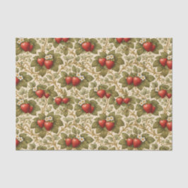 Vintage Red Strawberries Seidenpapier