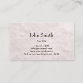 Vintage Red Strip Fur Texture Pig Business Card Visitenkarte (Rückseite)