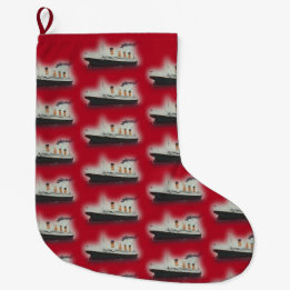 Vintage Red Titanic Großer Weihnachtsstrumpf