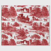 Vintage Red Toile Landscape (3) Geschenkpapier (Flach)