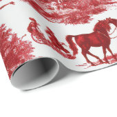 Vintage Red Toile Landscape (3) Geschenkpapier (Rolleneckpunkt)
