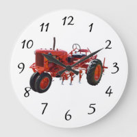 Vintage Red Tractor Engine