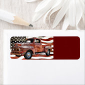 Vintage Red Truck American Flag (Insitu)