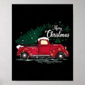 Vintage Red Truck Christmas Tree Poster (Vorne)