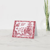 Vintage Red Willow Note Card Karte (Vorderseite)